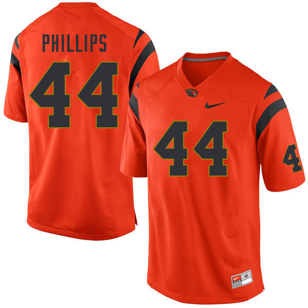 Men #44 Porter Phillips Oregon State Beavers College Football Jerseys Sale-Orange